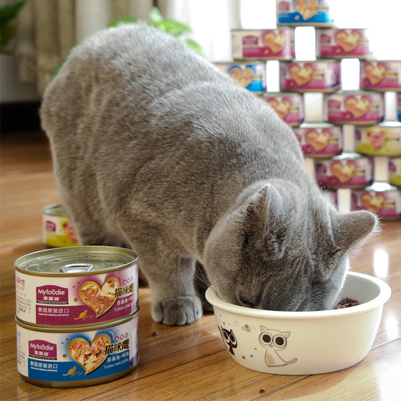 麦富迪猫罐头麦富迪猫咪主食罐猫咪恋肉冻型80g-吞拿鱼+蟹肉 幼猫零食营养增肥湿粮