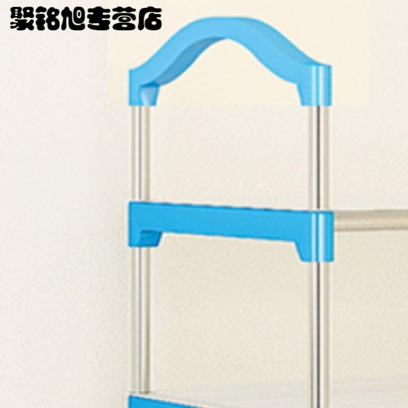 不锈钢多层简易鞋架经济型家用家里容量多功能简约五层黑色每层四根钢管