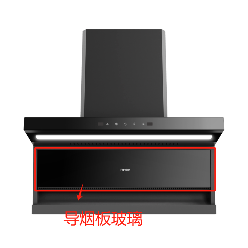 帮客材配 全新原装 法迪欧油烟机CXW-330-J 9051R正面导烟板玻璃(翻板 ) 收前务必验货