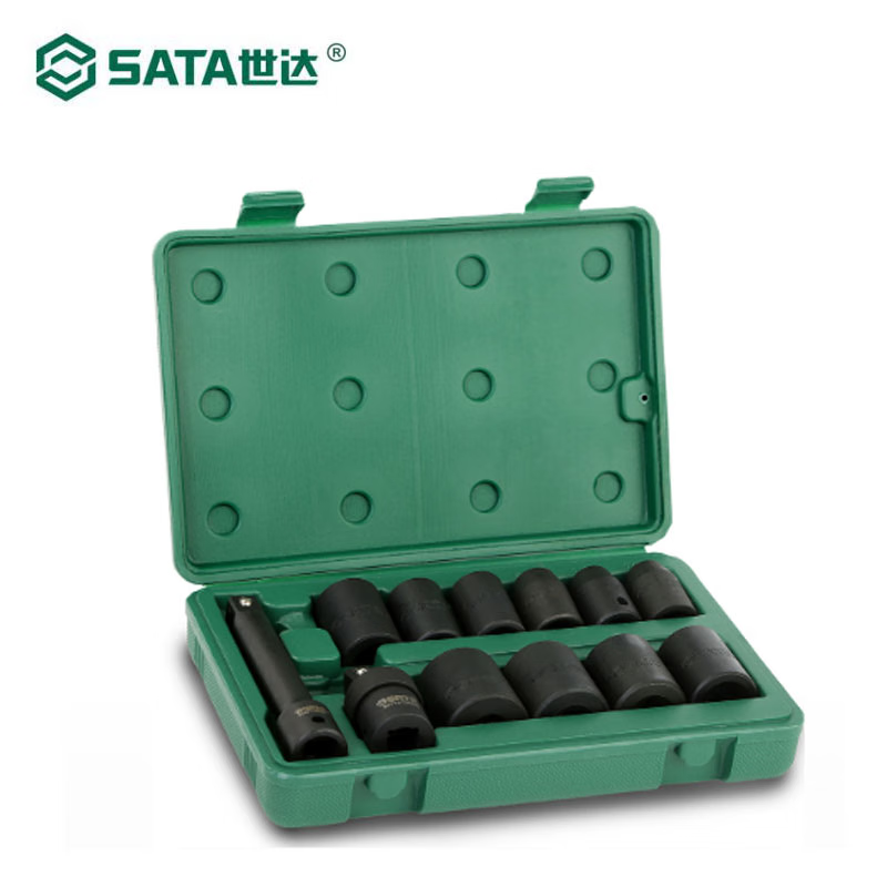 世达(SATA)09008 12件12.5MM系列英制风动套筒组套高清大图