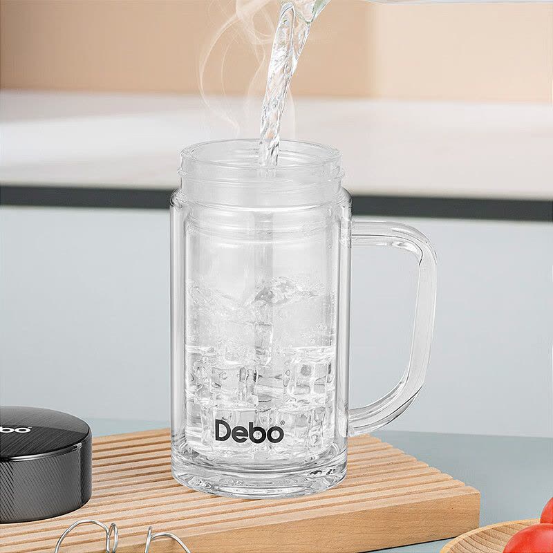 德铂(Debo)汉尼拔办公杯双层高硼硅玻璃杯350ML茶杯DEP-909图片