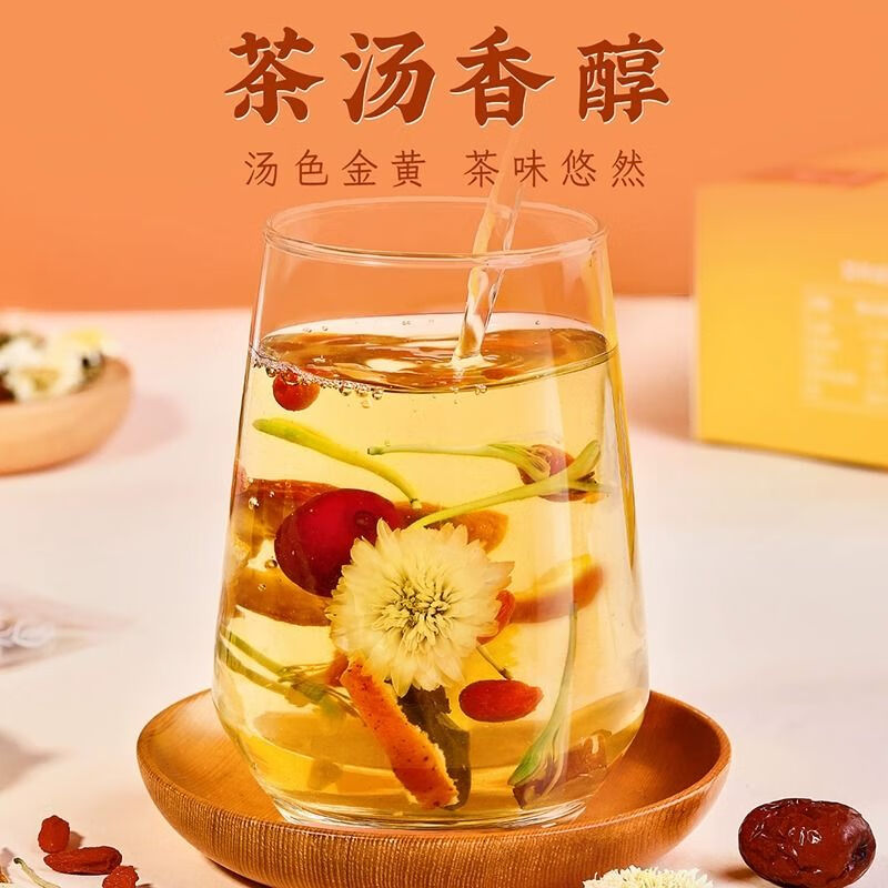 忆江南 八宝茶叶花草茶三泡台金银花菊花红枣甘草养生茶360g袋泡茶高清大图