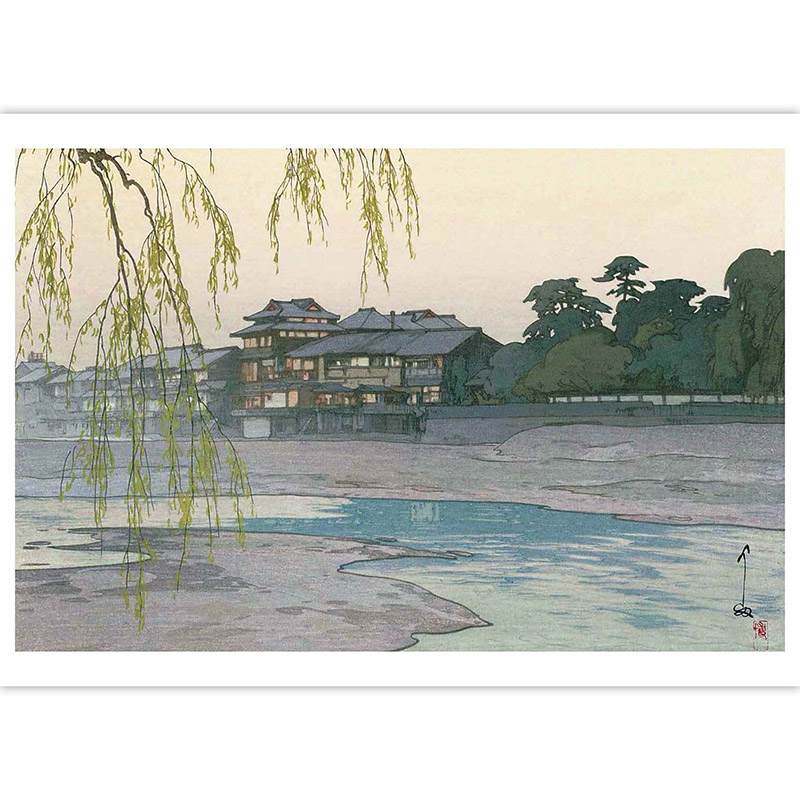 江涵秋影 [正版]江涵秋影 出类艺术明信片 近现代大师吉田博水风景版画选 日本画和风浮世绘版画作品 山水画创意 唯美日系高清大图