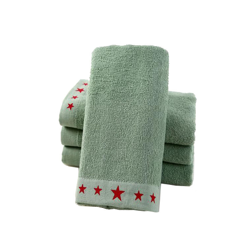 东纺拾光 DF1063 纯棉内务毛巾35*85cm 绿色 1条/包高清大图