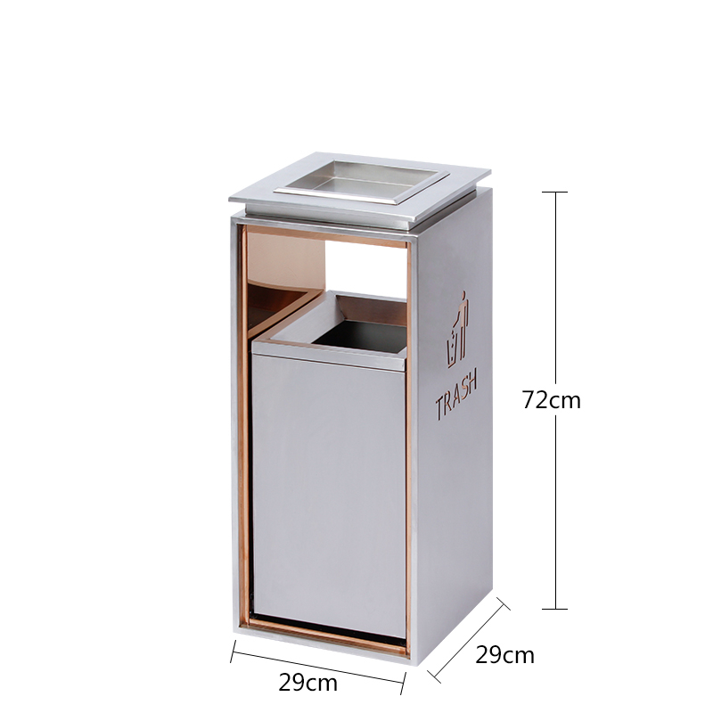 易企采 酒店商场立式垃圾桶 烟灰缸大堂电梯口不锈钢售楼部大厅果皮箱定制 酒店商场立式垃圾桶