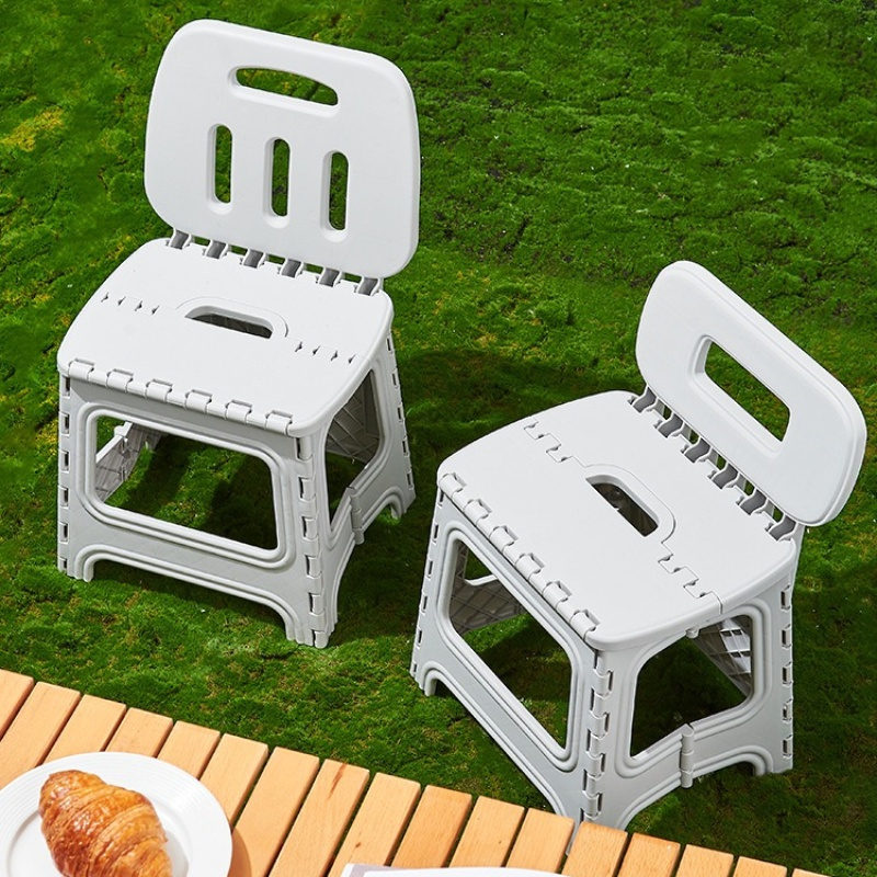 丽佳邦家用换鞋凳便携式成人折叠小板凳钓鱼乘火车马扎靠背小椅祖母绿高款靠背高清大图