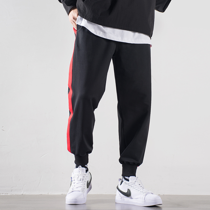 yuansu秋冬裤子男宽松嘻哈休闲针织束脚裤运动裤百搭潮流韩版卫裤秋季