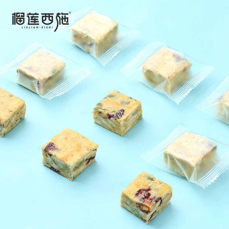 榴莲西施 榴莲味雪花酥牛轧糖90g*3牛奶扎芙网红零食办公室下午茶