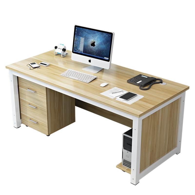 现代简约家用台式电脑桌单人古达办公桌办公室桌子写字台老板书桌工位