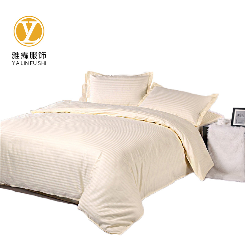 雅霖服 床上用品米黄色(条纹)订制七件套YLF-SJT09097 套高清大图