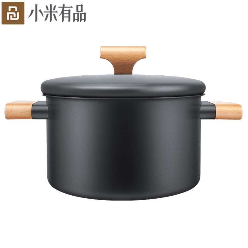 小米有品 圈厨CM-TC01无涂层精铁汤锅 不挑炉具 多用型铁锅 黑色 30cm