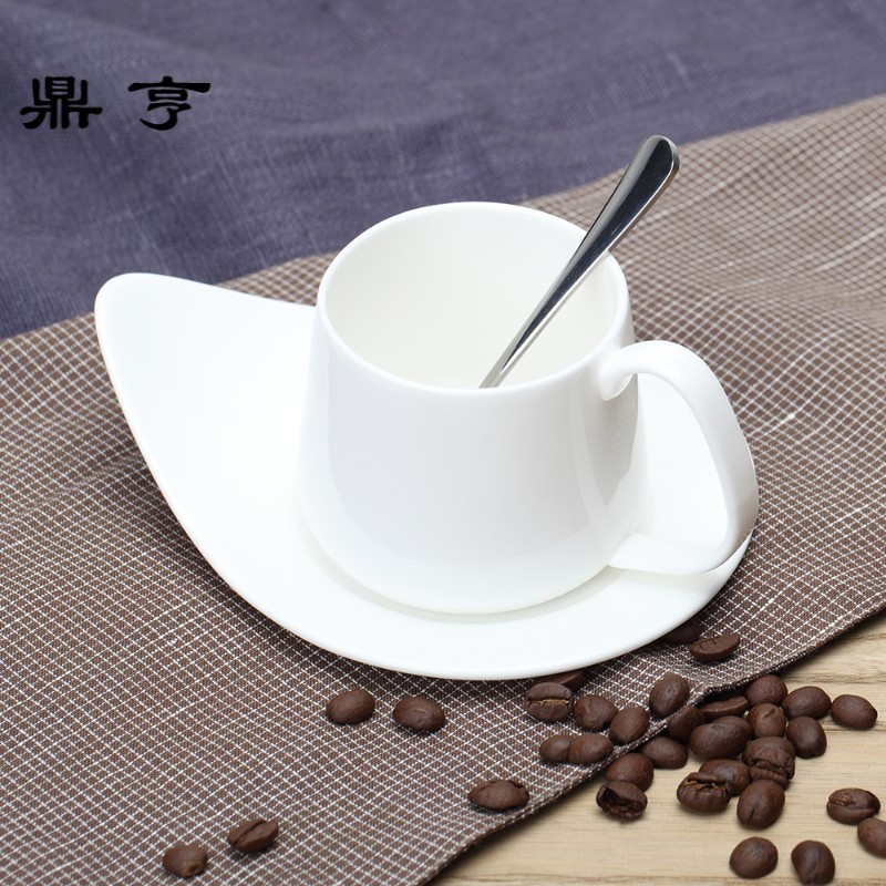 鼎亨优雅骨瓷咖啡杯套装25/简约创意陶瓷小杯子碟勺