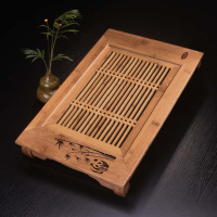 C&C 竹制茶盘 功夫茶具 旅行茶盘 竹木茶盘 竹制茶海茶台盛储水式托盘茶托