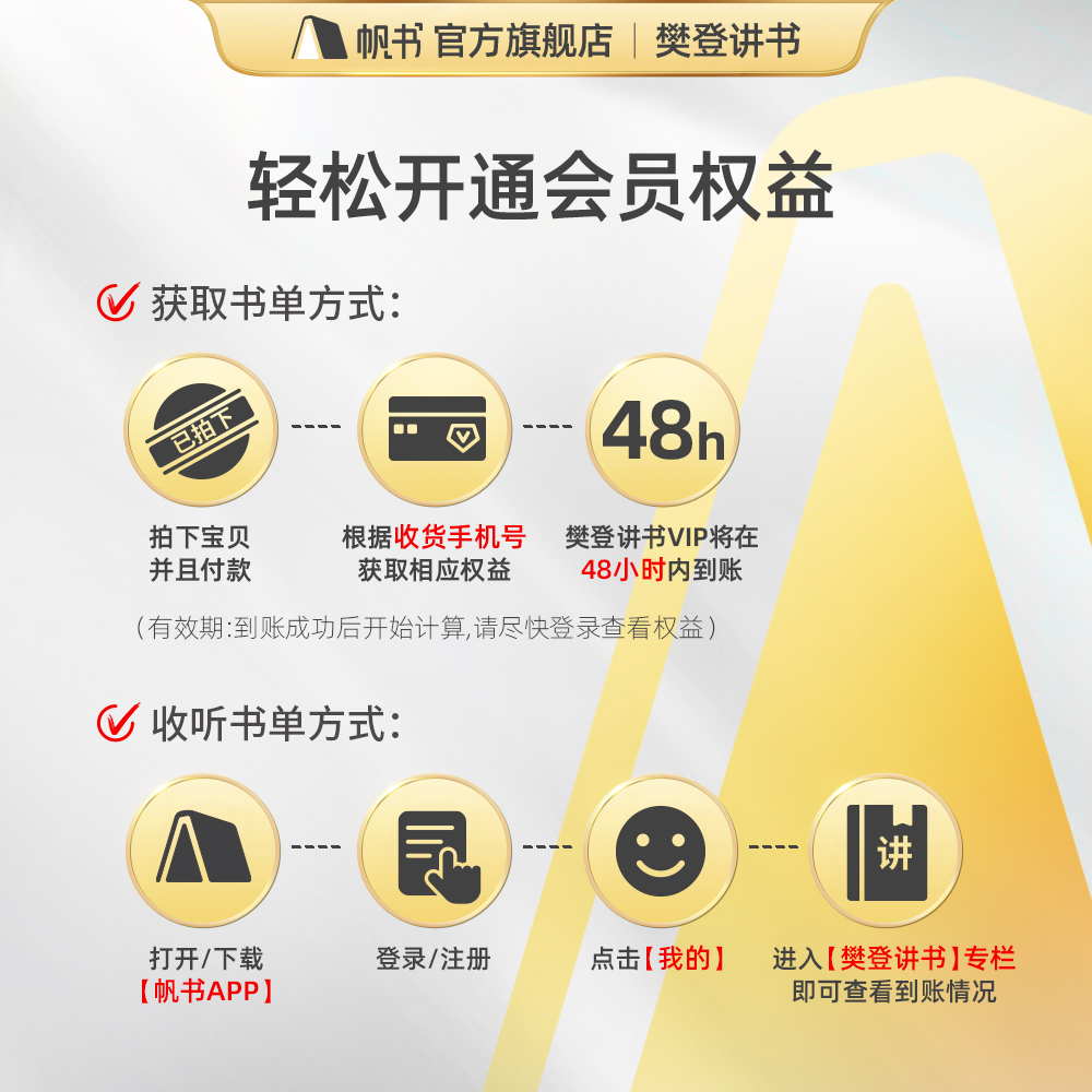 樊登讲书VIP年卡会员 [正版]樊登讲书VIP年卡会员卡帆书会员高清大图