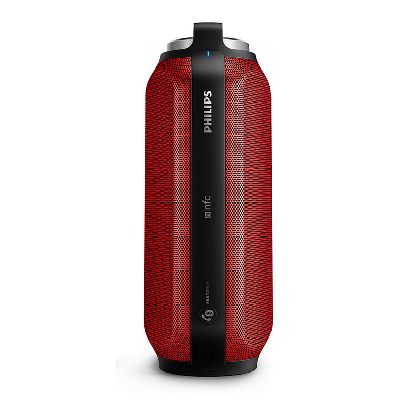 Philips/飞利浦BT6600/93便携蓝牙3.0音箱家居/户外运动防水音响低音炮 充电宝免提通话/NFC功能 红色