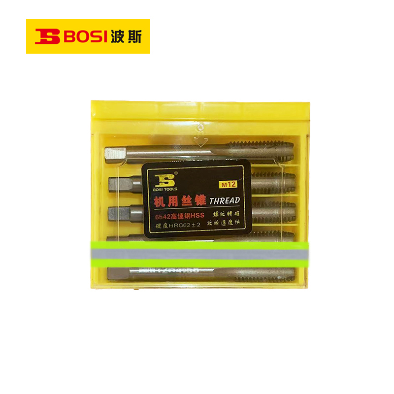 波斯(BOSI) 荧光系列机用丝锥 M12/5支 盒高清大图