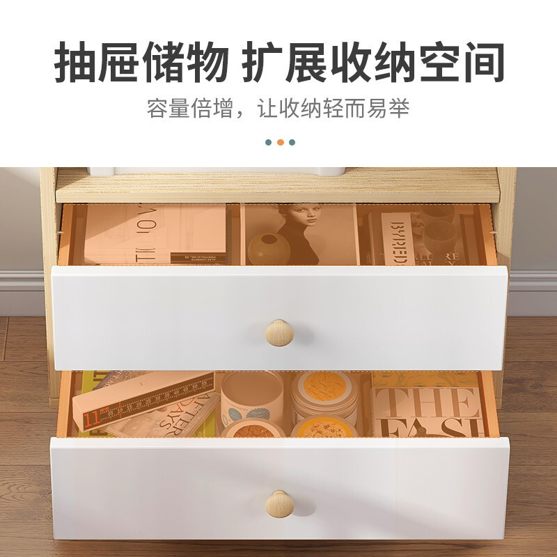 绵冠MIANGUNA实木书柜书橱书架文件柜两门书柜置物柜展示柜书房家具
