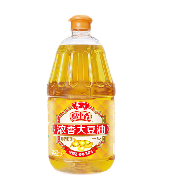 鲁花厨中香浓香大豆油1.8L-