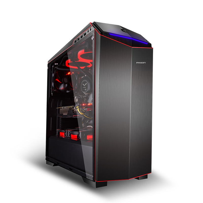攀升 intel六核I7 8700升9700F/2060S SUPER 8G/256GB NVME固态/16G双通道内存 水冷 吃鸡游戏主机 台式主机 组装机 台式电脑