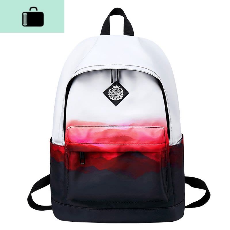 双肩包女韩版初高中学生书包时尚潮流2019新款ins风印花背包男NEW LAKE图片