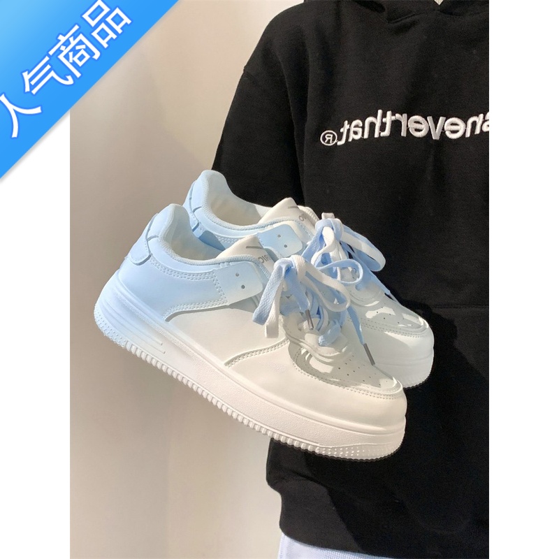 SUNTEK厚底百搭学生小白鞋子女ins潮2023年春夏新款少女板鞋休闲运动鞋高清大图