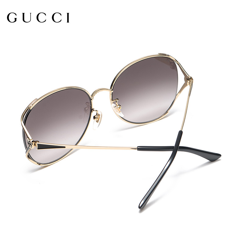 Gucci/古驰太阳镜2020新款女士防紫外线眼镜圆形大框墨镜GG0650SK-001-59