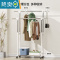 敬平出租房屋挂衣架不占空间双杆式晾衣架伸缩家用卧室内房间落地衣架 [加高款]长裙大衣随意挂!高度170cm!ps:长高不