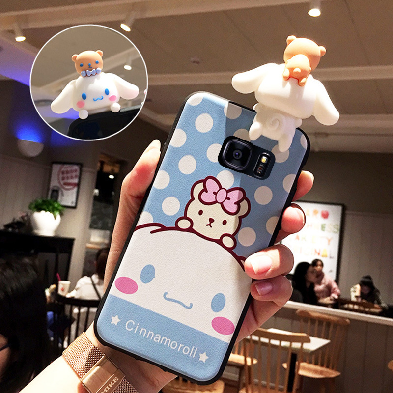 三星s7s7edge手机壳a9star可爱狗狗s10s10plus女款软套s10e真智力