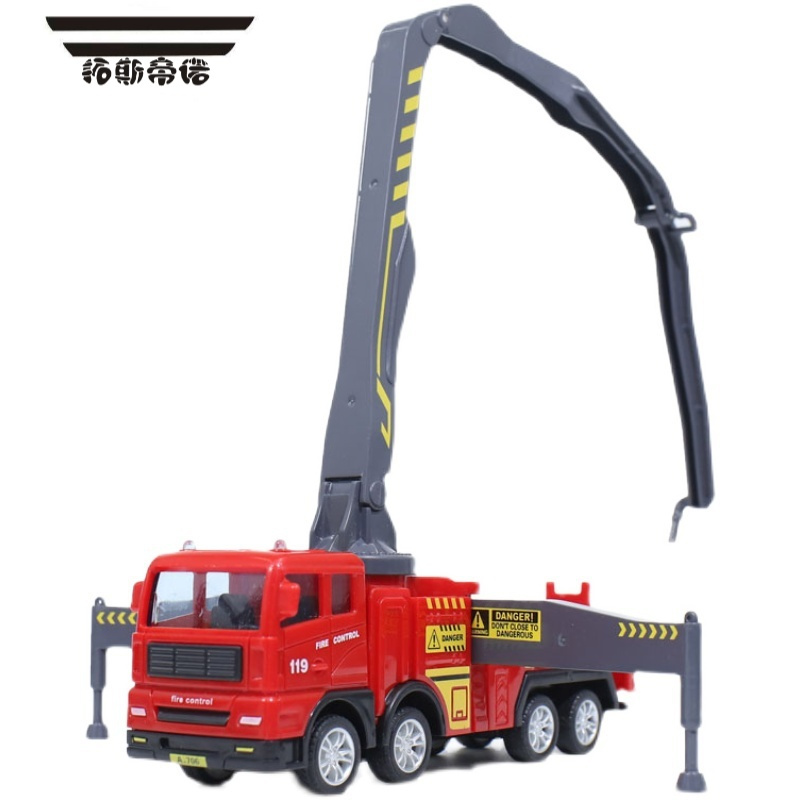 拓斯帝诺儿童惯性消防车玩具男孩宝宝耐摔救援车水泵车登高车升降车