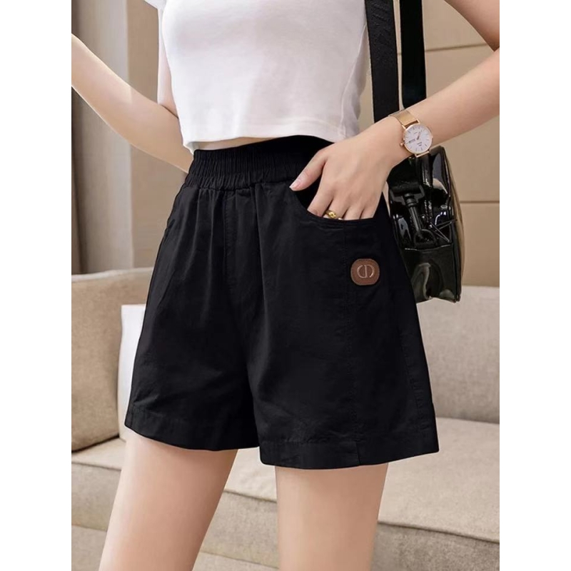 夏季女士薄款时尚百搭休闲短裤黑色m80100