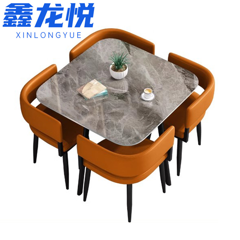 鑫龙悦接待桌椅90cm套高清大图