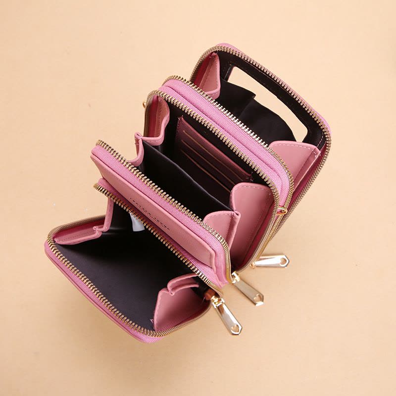 手机包2022PU单肩包韩版大容量多功能触屏手机袋广州包包图片