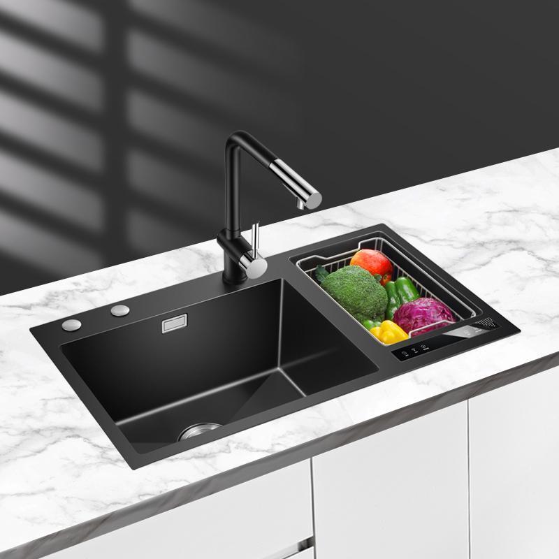 美仕杰厨房水槽净洗机超声波果蔬消毒机智能大双槽洗菜盆水池多功能洗