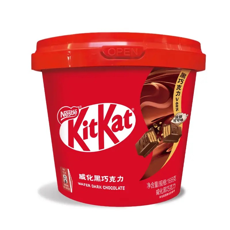 雀巢 奇巧威化黑巧克力分享桶装168克