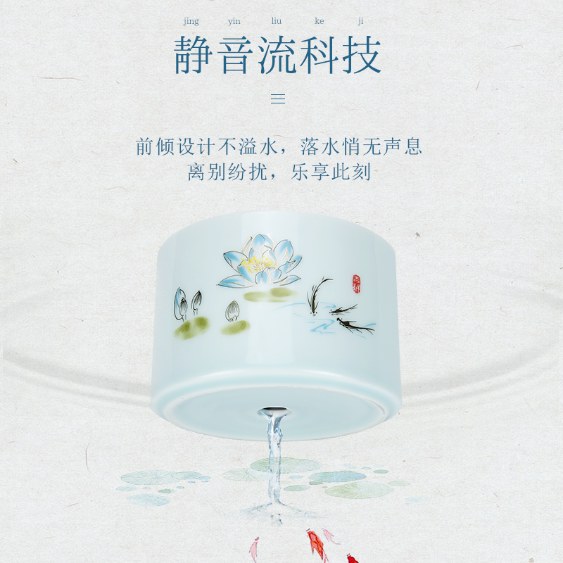 圆形鱼缸玻璃陶瓷过滤器小型上置过滤盒滴流盒循环圆缸净水器高清大图