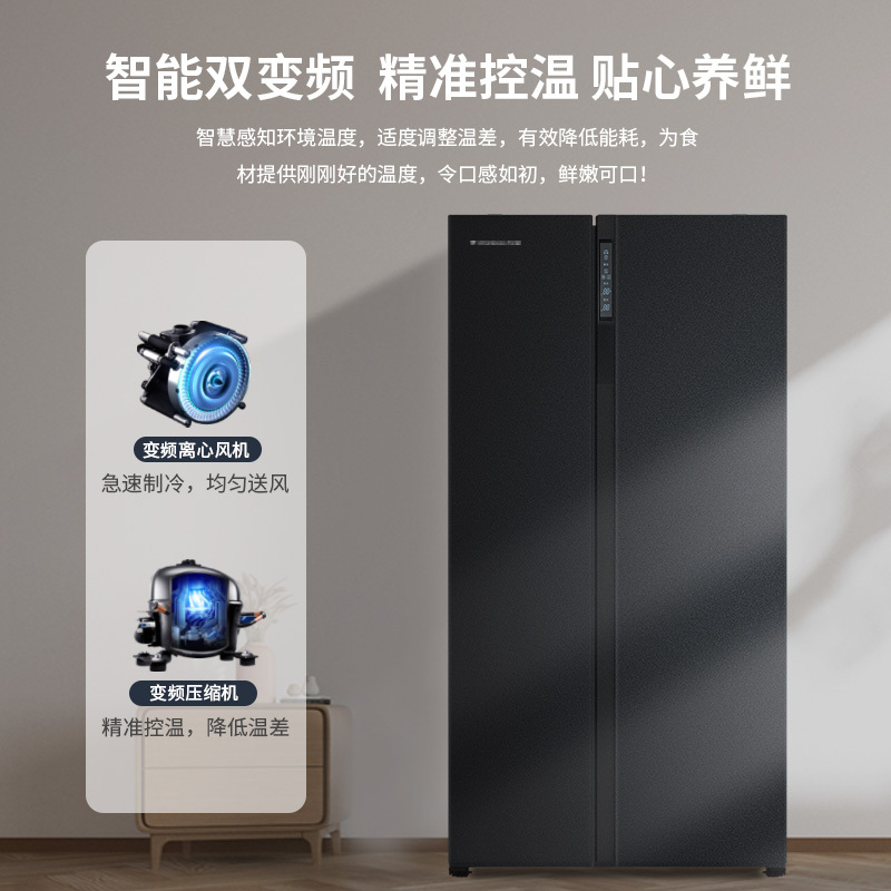 万宝(Wanbao)516升对开门双门大容量冰箱星空系列风冷无霜变频一级能效铂金净味家用电冰箱BCD-516WPGED