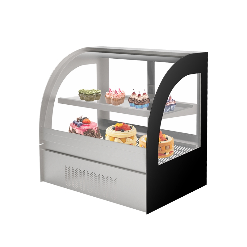 慕斯甜点西点柜风冷弧形直角台式保鲜柜风冷电加热款台式圆弧柜700款