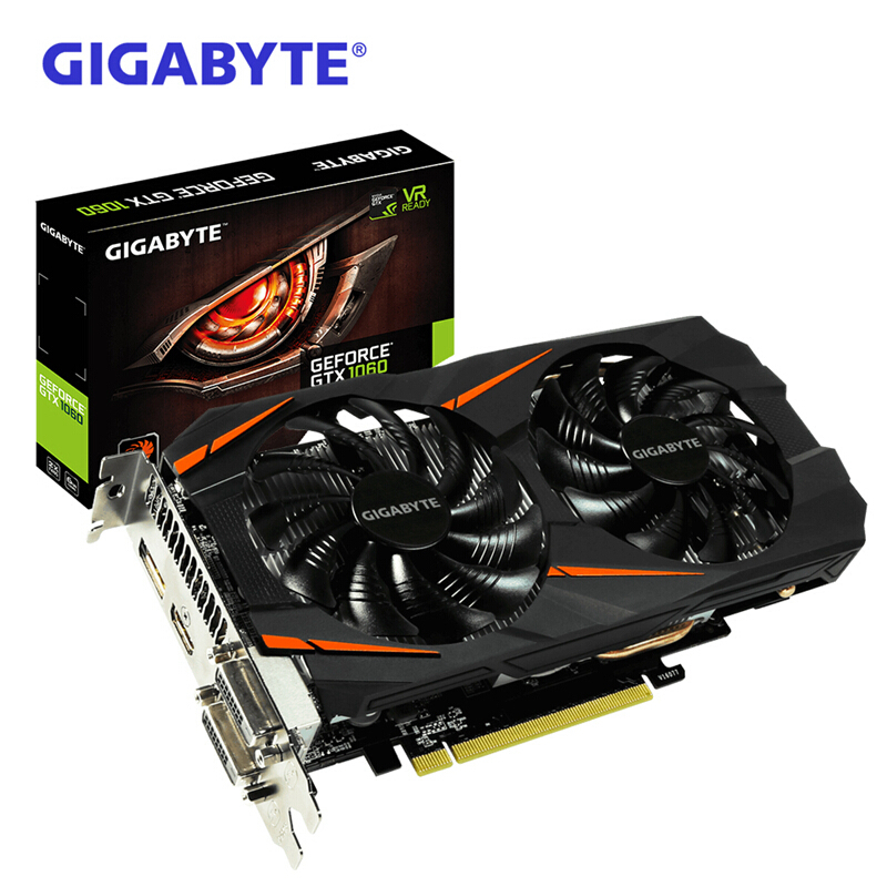 技嘉(GIGABYTE)GTX1060 WF2OC 6G游戏显卡(OC Mode:1582-1797MHz )