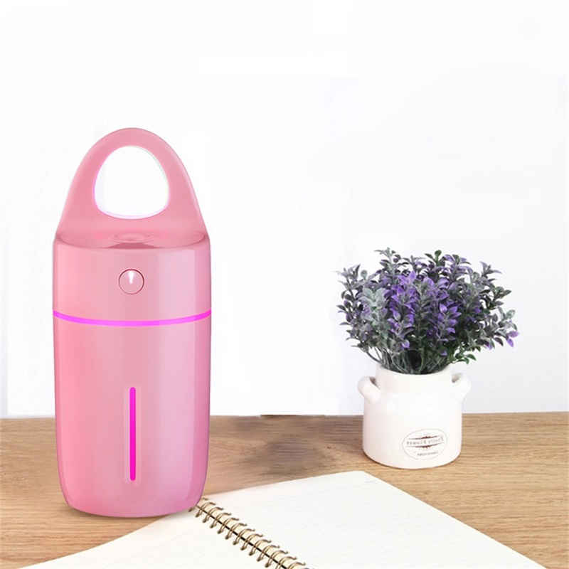 ESCASE 空气加湿器 ES-HF-03 微喷雾 静音迷你 七彩夜灯 办公室卧室车载USB 智能杯补水器补水仪 白色