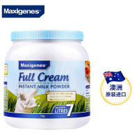 美可卓Maxigenes 澳洲进口高钙全脂成人奶粉 蓝胖子 1kg 单罐价