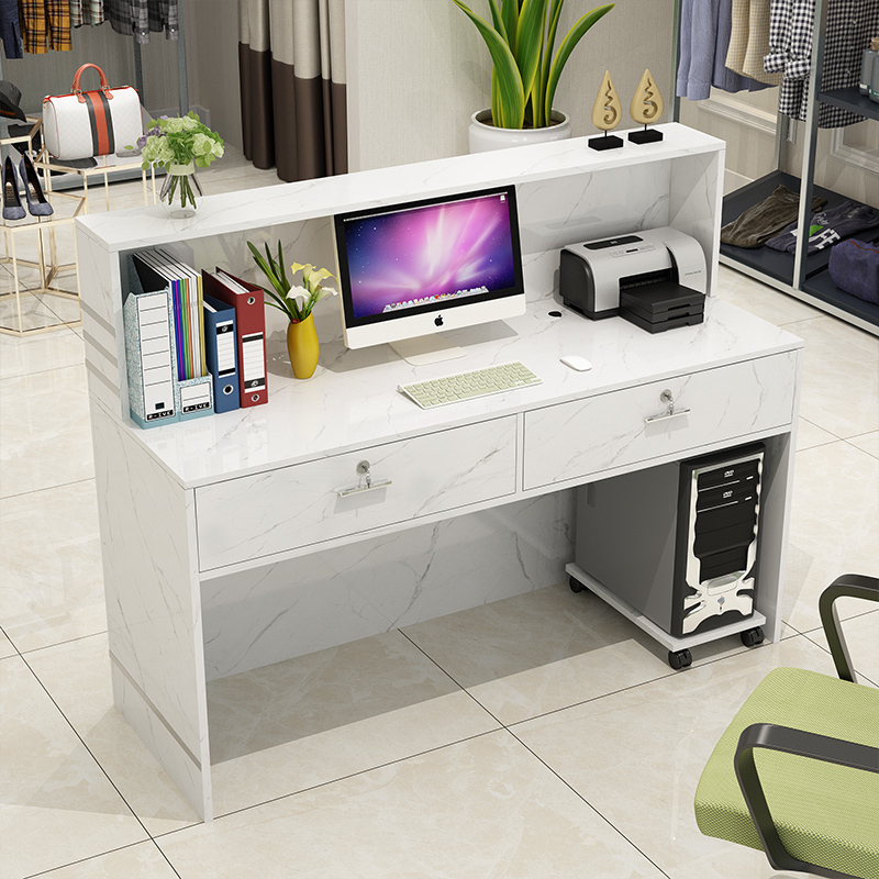 艺可恩收银台手机维修台工作台业务前台木质柜台电脑桌小型店铺接待