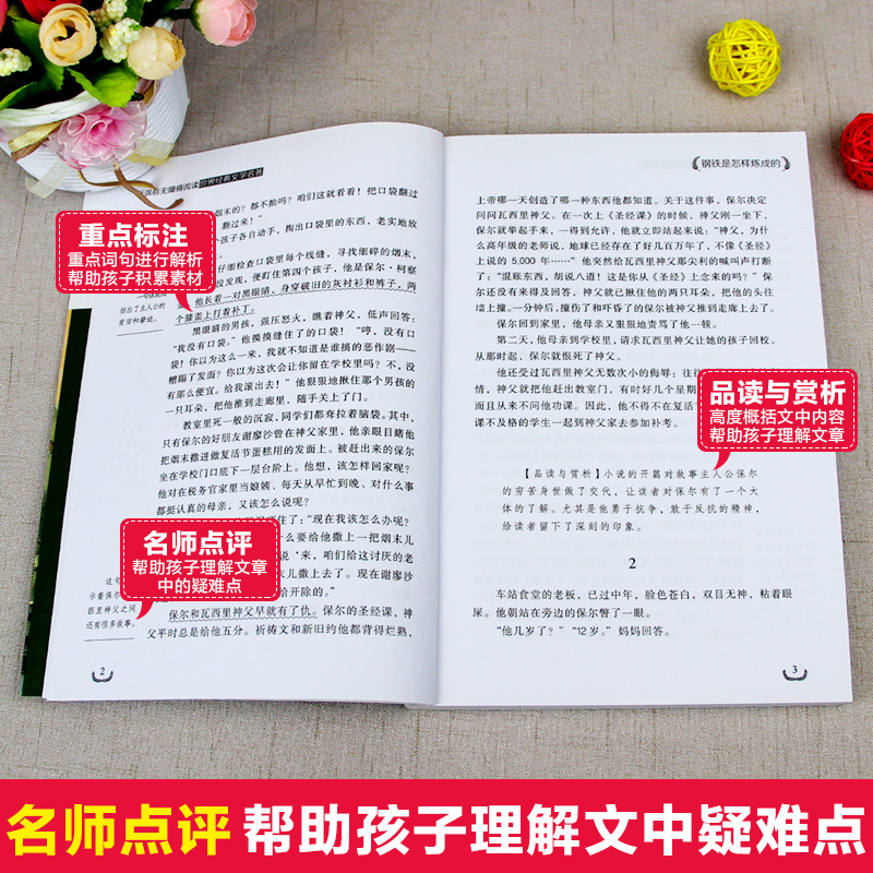 傅雷家书正版 初中生 钢铁是怎样炼成的 原著书籍初中完整版 八年级必读下册 人民教育出版社 传雷付雷博雷人教版傅家雷书文