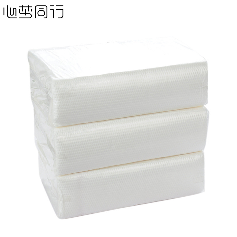 心梦同行双层加厚擦手纸洗手间用纸干手纸 双层加厚/200*230mm/200抽/2657/包高清大图