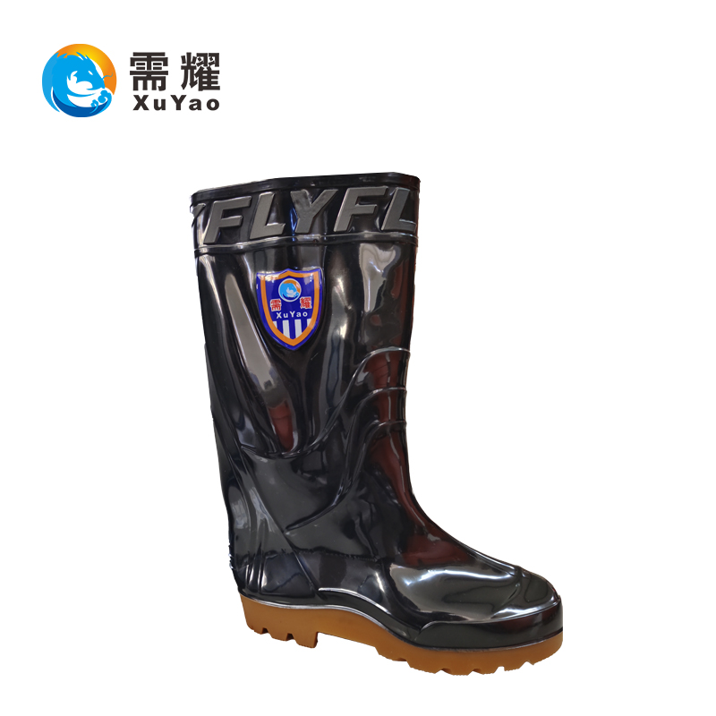 需耀 黑色雨靴 高筒 双高清大图