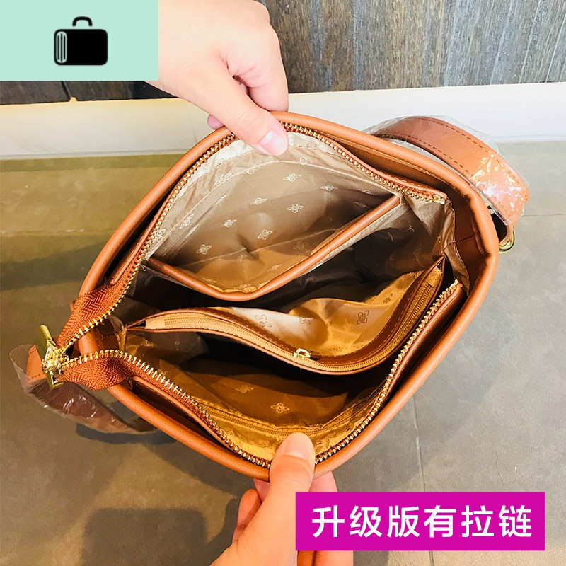 东大格子包包2020新款潮网红时尚皮女包大容量斜挎包女水桶包NEW LAKE女斜挎包