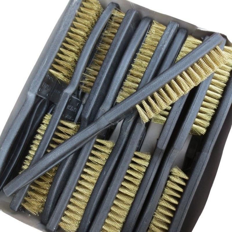 塑柄文玩钢丝刷金刚菩提清理铜丝刷子文玩清洁钢丝刷木柄钢铜刷不锈钢