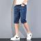 2022夏季薄款牛仔短裤男7分宽松潮牌休闲男士弹力夏天七分裤子男莎丞