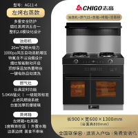 志高(CHIGO)JJZY-AG11-4变频左烤右蒸集成灶液化气+900MM超声波清洗集成水槽13件套洗碗机集成厨电套装