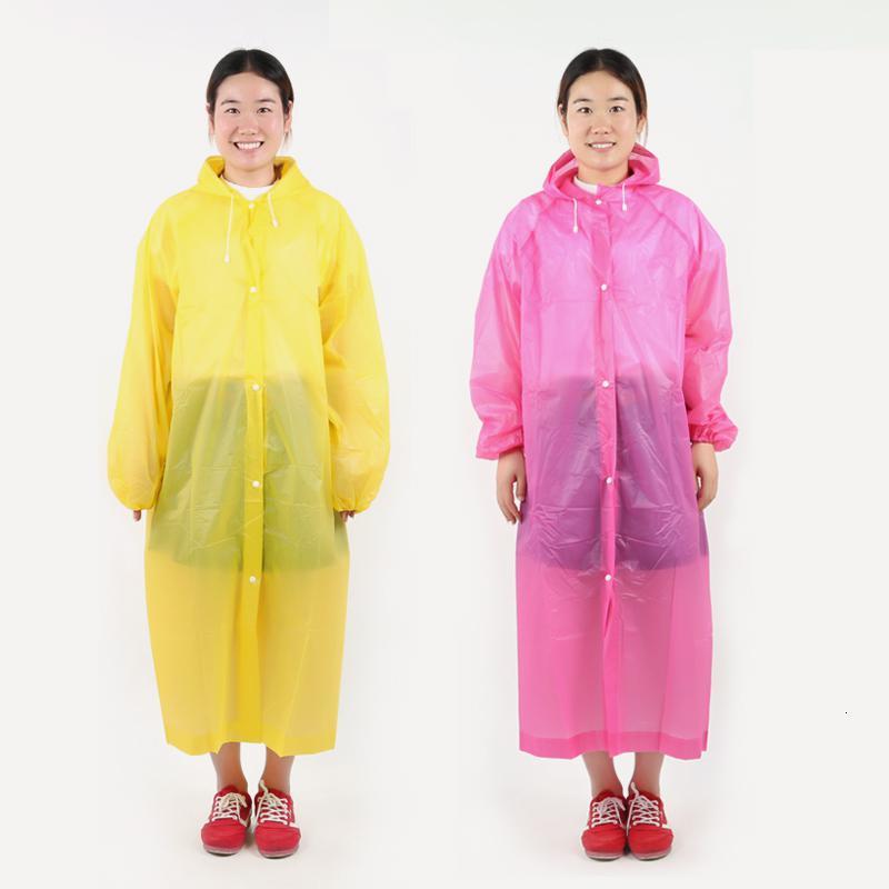 公狼带袖雨衣 成人徒步旅游成人半透明雨披 长款带帽户外非一次性