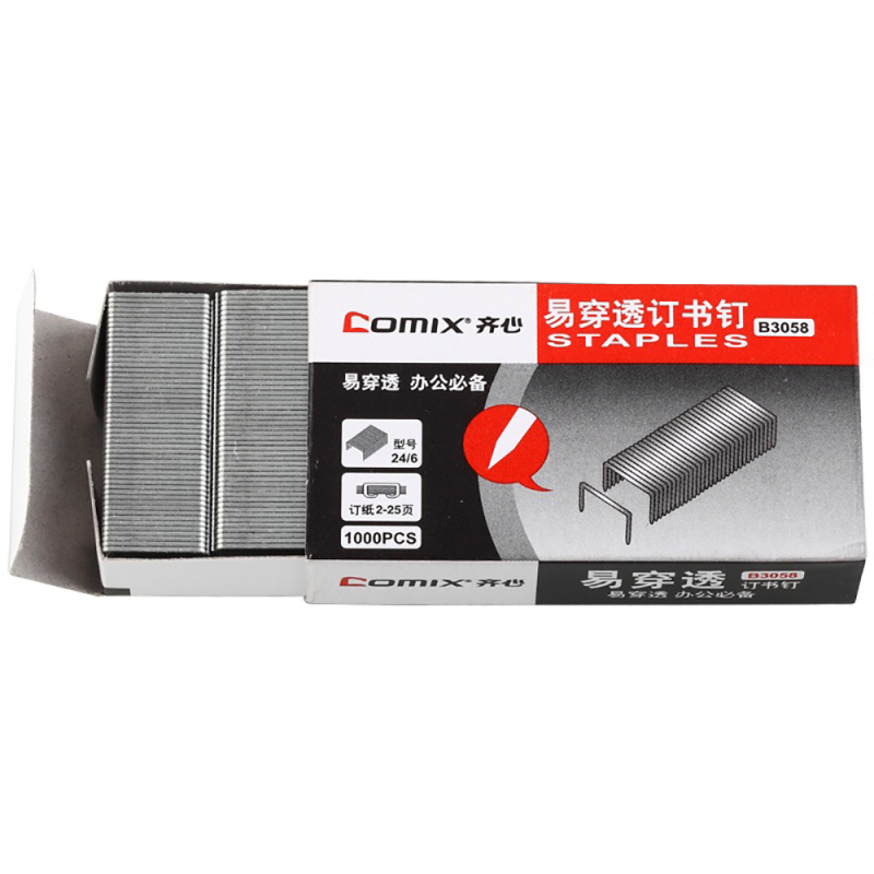 齐心 YC B3058 优质高强度订书钉/统一钉/标准钉 24/6 (10盒装)